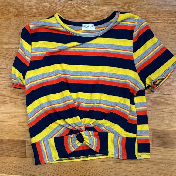 Gaze Multicolor Striped Short Sleeve Tee - Picture 1 of 3